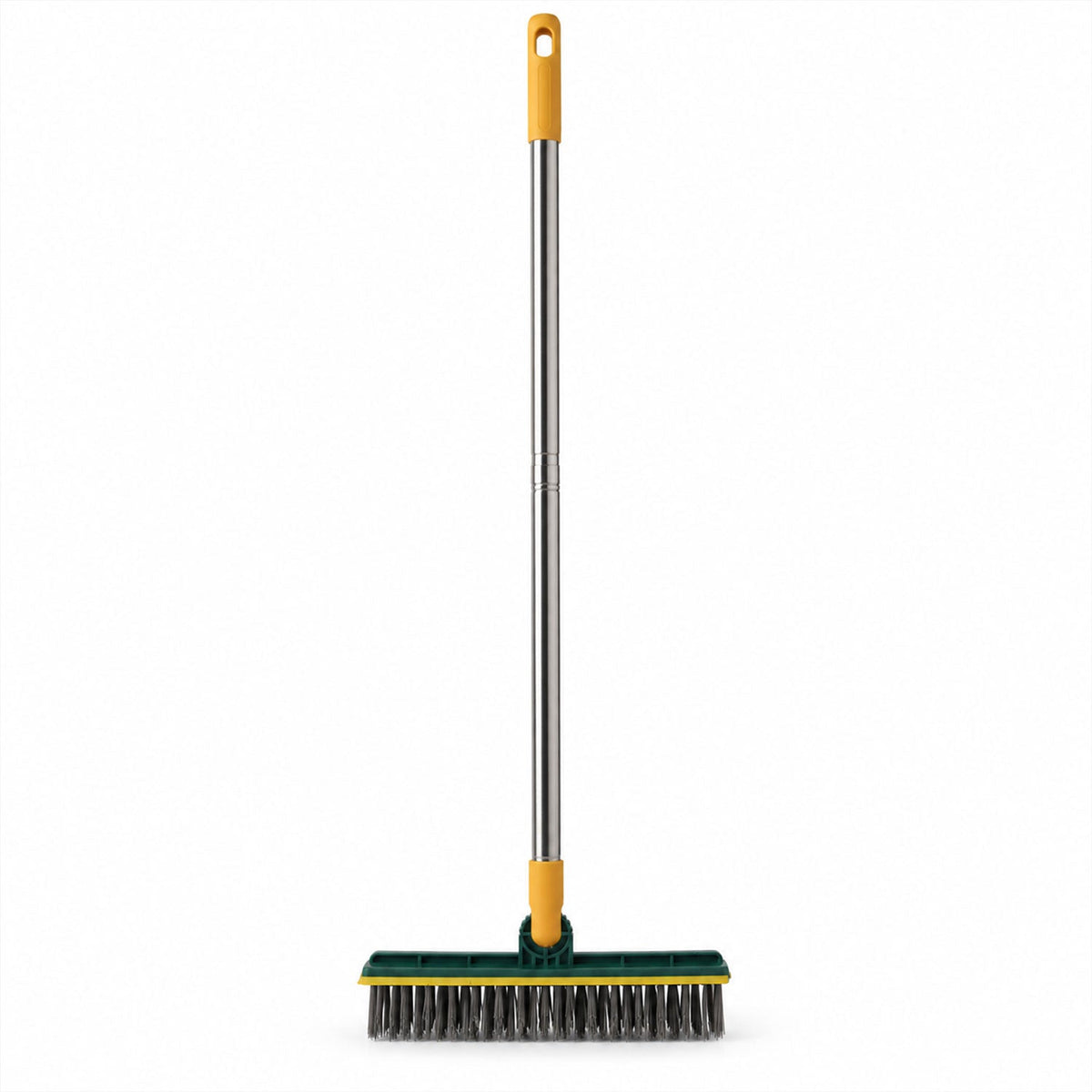 2 In 1 Floor Cleaning Brush With Water Scraper And Metal Handle For Bathroom Use