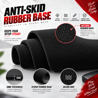 Japanese Style XXL Gaming Mouse Pad – Anti-Skid Rubber Base