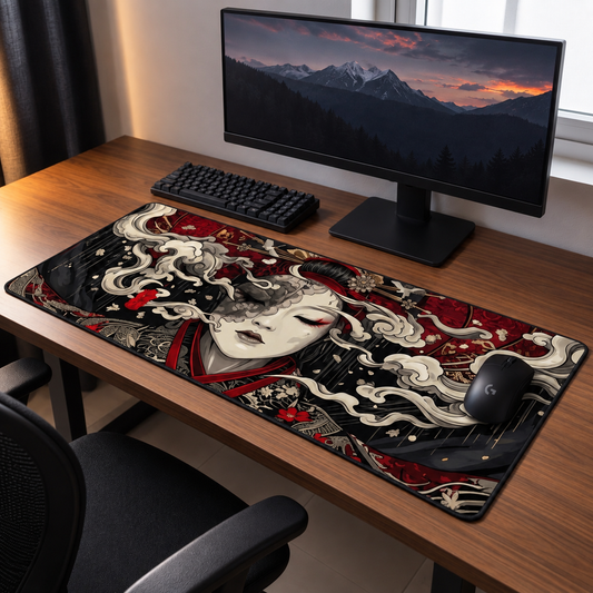 Japanese Style XXL Gaming Mouse Pad – Anti-Skid Rubber Base