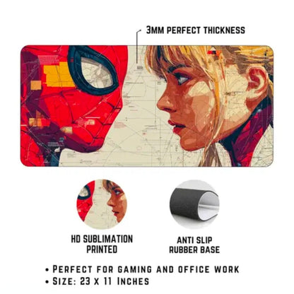 The Amazing Spiderman Gaming Mouse Pad – XXL Desk Mat | 3mm Anti-Skid Base