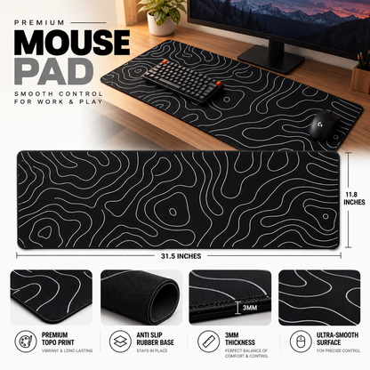 Premium Gaming Mouse Pad – XXL Desk Mat | Anti-Skid Rubber Base